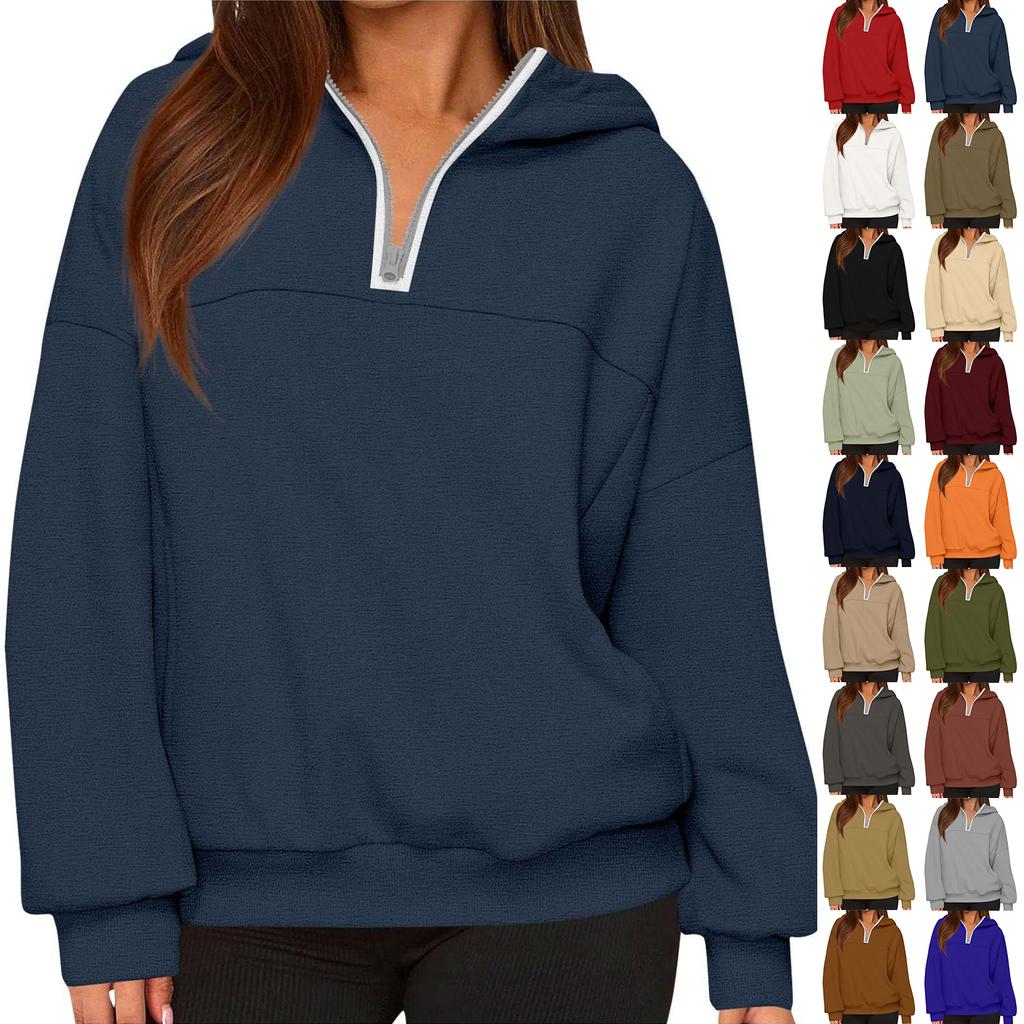 Женская модная однотонная толстовка с капюшоном и длинными рукавами в спортивном повседневном стиле