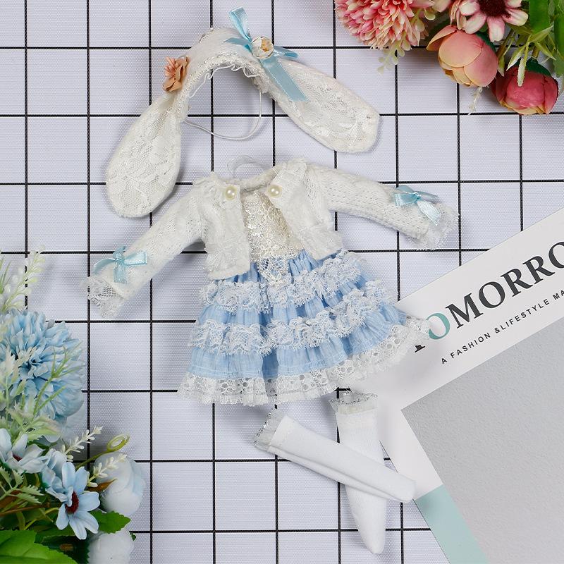 Костюм для кук 28 см 1/6 BJD Юбка с шляпой/головным убором для 12-дюймовых кукол Prinss Аксессуары для переодевания