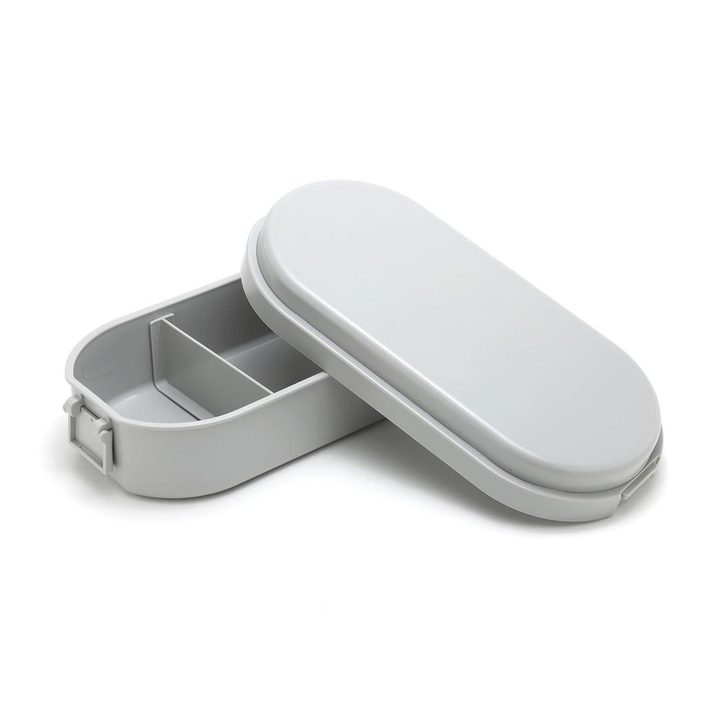 Miyoshi Seisakujyo Gel Cool Dome Integrated Ice Pack Lunch Box Lunch Box Dome L Oyster Gray xx 900 мл 1 Tier Lunch Box Women Children Easy Clip Buckle