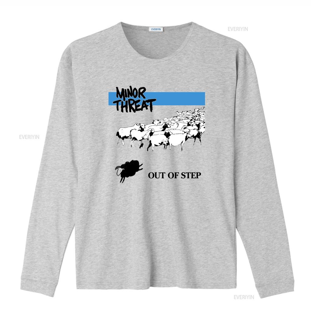Винтажная обложка альбома Minor Threat No Limit Американская хардкор-панк группа Out Of Step Белая большая футболка Музыкальный тур Концерт Размер M