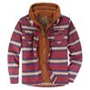 Men's Quilted Lined Button Down Plaid Shirt Add Velvet To Keep Warm Jacket With Hood