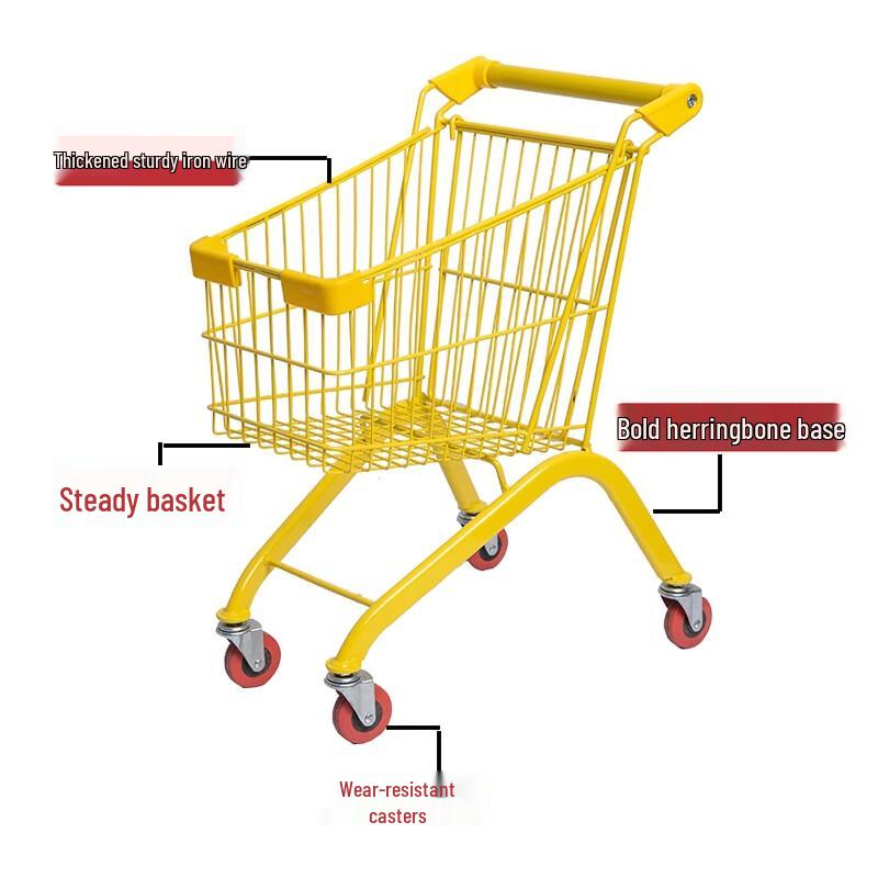 SuShi 30L Metal Shopping Trolley with Golden Diamond Wheels