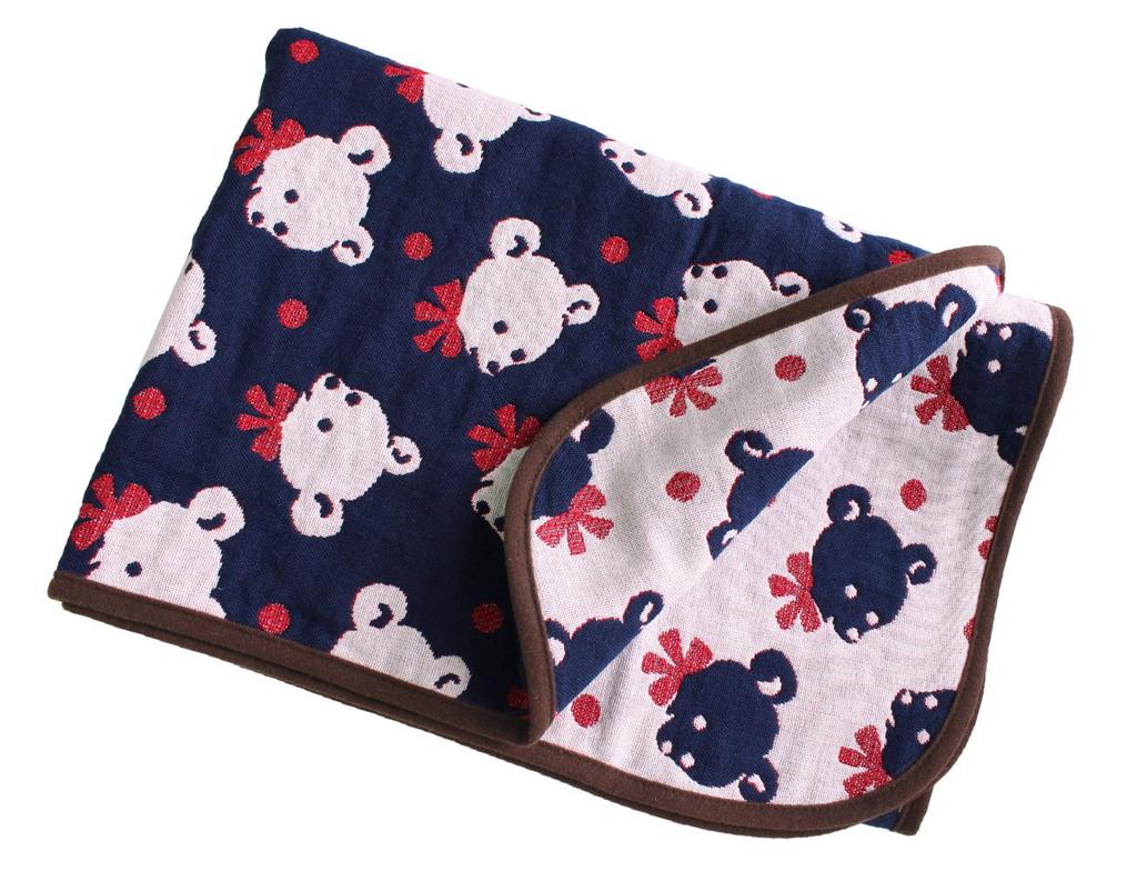 hiorie Made in Japan Gauze Baby Quarter Polar Bear Baby Gauze Baby Gift (Hiorie) 5-Layer Blanket, Size, Design, Blanket,