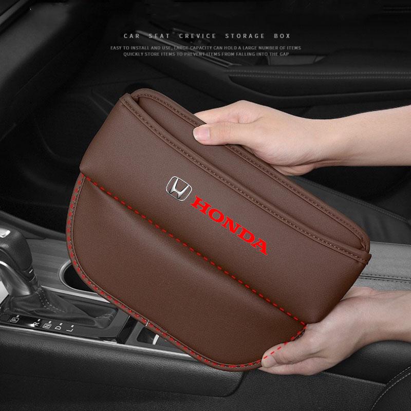 Для Honda Civic Accord CRV HRV Fit Jazz City Odyssey Автомобильный Прошитый Кожаный Ящик для Хранения в Щели Сиденья Автоаксессуары