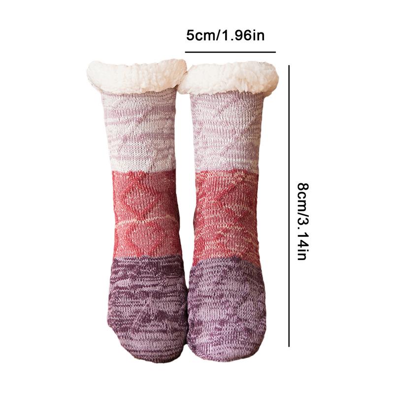 Winter Floor Socks Cozy Warm Gripper Anti-slip Socks Home Fuzzy Sleeping Socks Postpartum Must-Haves Comfortable for Mom Gifts