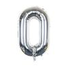 32-Inch Body Shaping Numeric Balloons - Gold & Silver, Floating Birthday & Celebration Decor