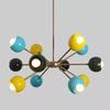 Mid Century Modern Brass 12 Lights Sputnik Chandelier Stilnovo Style Light