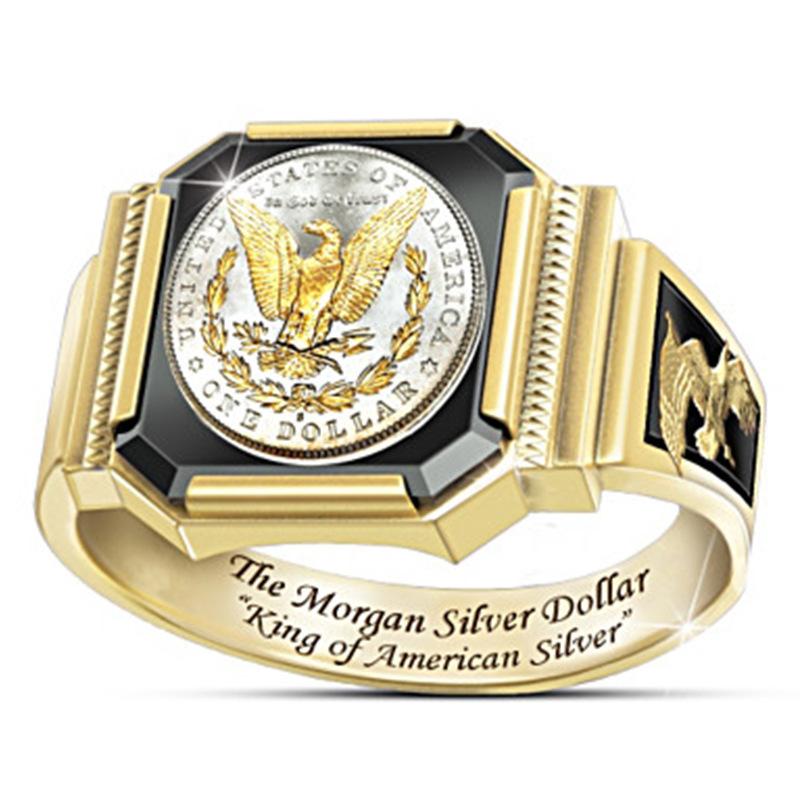 Мужское властное кольцо с буквами из нескольких узоров, универсальное кольцо в стиле панк-хип-хоп в стиле ретро