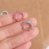 Unisex Cool Punk U Shape Geometric Rhinestone Bear Nose Cuff Fake Nose Ring Nose Stud Body Jewelry