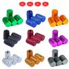 4Pcs Silver Car Tire Valve Stems Cap Knurling Style Tire Valve Cap Aluminum Tire Wheel Stem Air Valve Cap