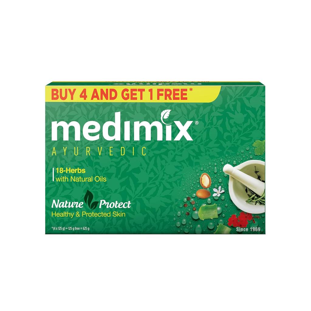 Medimix Ayurvedic Classic 18 Herbs Soap, 125 g (4 + 1)