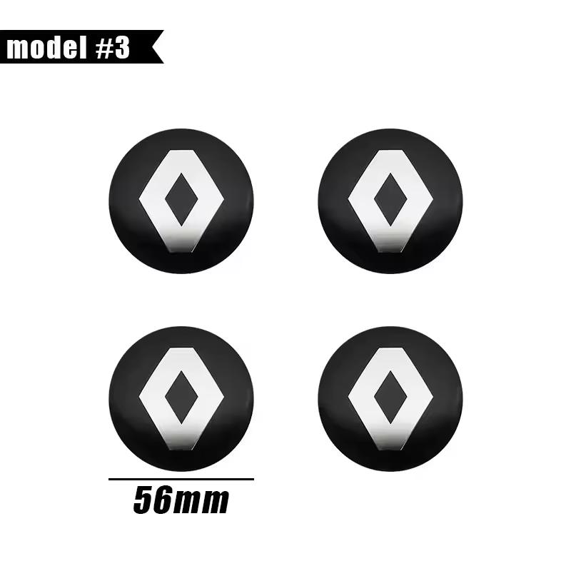 4Pcs 56mm 60mm 65mm Car Wheel Center Hub Cap Stickers For Renault Clio Megane Captur Master Logan Kangoo Trafic Sport S333