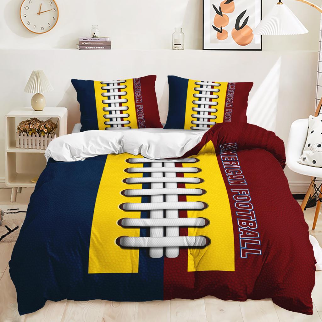Футбольный 3D-принт с цифровым узором пододеяльник наволочка постельное белье для спальни комплект из трех предметов