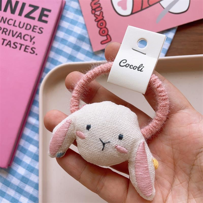 Детская милая резинка для волос с животными, эластичная, с кроликом, резинки для волос для девочек, резинка для волос с детским слоником, детские повязки на голову, аксессуары для волос