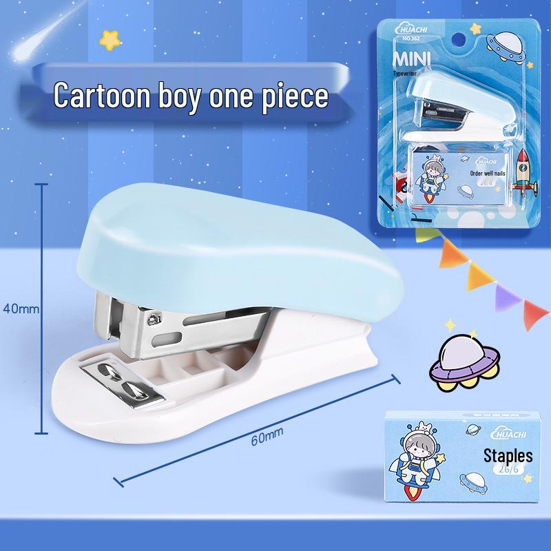 Мини мультяшный степлер: Удобный для детей, не требующий усилий, портативный и милый