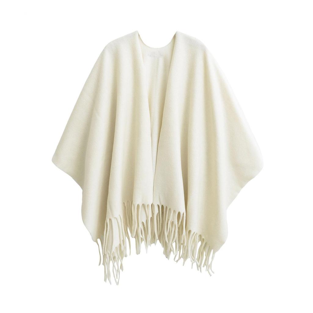 Korean High-End Tassel Knit Scarf Shawl - Autumn/Winter Versatile Style