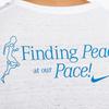 Nike Спортивная футболка с коротким рукавом Dri-FIT Miler Letter Print, мужские топы, белые FB9037-100