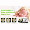 Tummy Time Toys, High Contrast Black and White Baby Soft Book Newborn Sensory Toys for Infants Visual Training Early Education