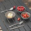 Pure Titanium Outdoor Tableware Set: Bowl, Chopsticks, and Spoon for Camping and Picnic
