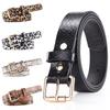Leopard Print Serpentine Thin Waist Strap Pin Buckle Waistband Trouser Dress Belts Leather Belt