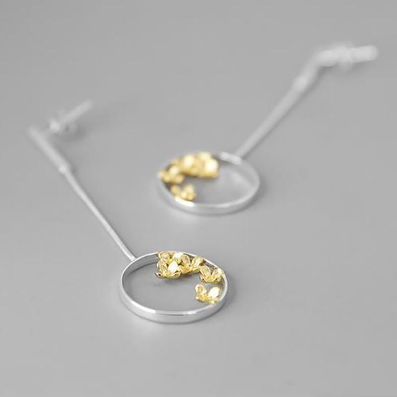 Дизайнерские оригинальные новые круглые полые серьги-подвески с душистой османтусом для женщин, личностные, элегантные украшения