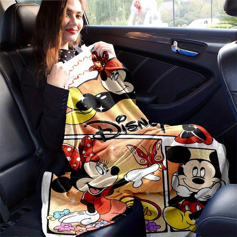 1 шт., Декор для дома Disney: Уютное фланелевое одеяло Микки и Минни Маус. Идеальный подарок для спальни, гостиной, путешествий, кемпинга, автомобиля