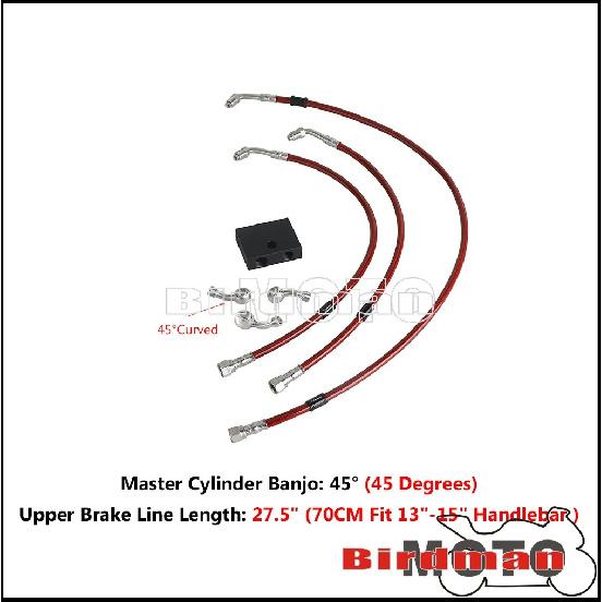 Motorcycle Master Cylinder Braided Line Steel Wires Throttle Cable For Harley Dyna Low Rider 2014-2017 Harley Dyna Fat Bob 12-17