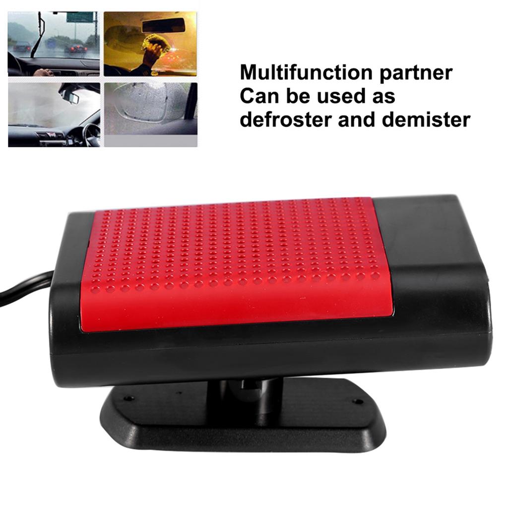 Car 12V Portable Electric Window Heater Heating Dryer Fan Defroster Demister (Red)