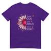 Blessed By God Loved By Jesus Pink Sunflower Tshirt