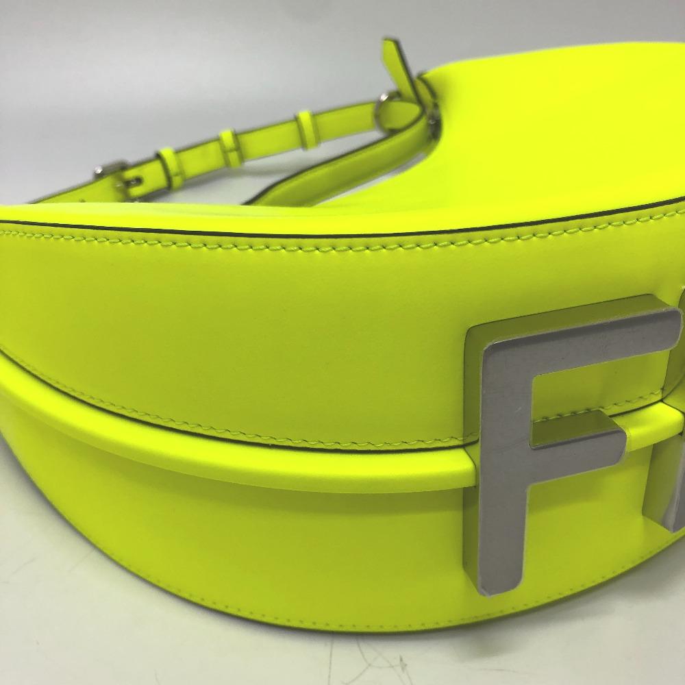 FENDI 8BR798 Graffiti Hobo bag Shoulder Bag Leather yellow/SilverHardware Unused