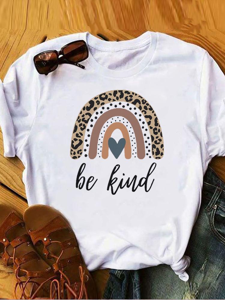 Leopard Sunflower Turquoise Heart Print T Shirt Women Western Retro Graphic Short Sleeve Country Casual Summer Tee