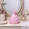 Romantic Gift for Ballet Lovers 3D Printed Ballerina Jewelry Box with Lid, Decorative Trinket Storage Jar Dustproof Ring Earring Rings Earrings,