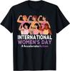 International Women's Day 2026 8 March IWD Accelerate Action T Shirt Women's Summer Short Sleeve Shirt New Aesthetics Tee Tops