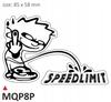 ONEDESIGN Para Naklejek Speed Limit Czarne