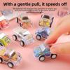 Inertial Simulation Mini Transparent Double Layer Graffiti Car Children Toy