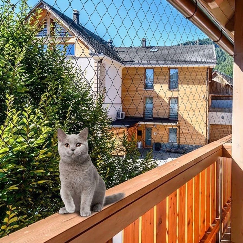 Durable Cat Window Sill Fence Plastic Pet Anti-Fall Mesh Pet Balcony Protective Net  Window