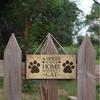 1 Set Anti-deform Wood Good No Rough Edge Hanging Decorative Plaque Supplies Cat Sign