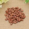 100Pcs/Lot Love Heart Shape Wood Sewing Appointment Wedding Decoration Buttons