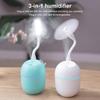 1PC Portable USB Ultrasonic Air Humidifier Essential Oil Diffuser Car Purifier Aroma Anion Mist Maker with LED Lamp Romantic Light