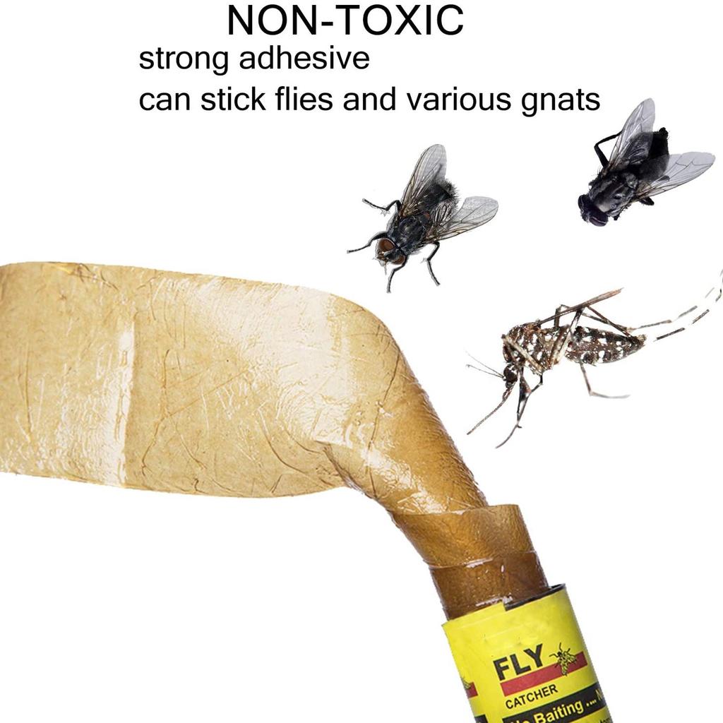 Липкие полоски для ловли мух, бумажная лента для кухонного сада