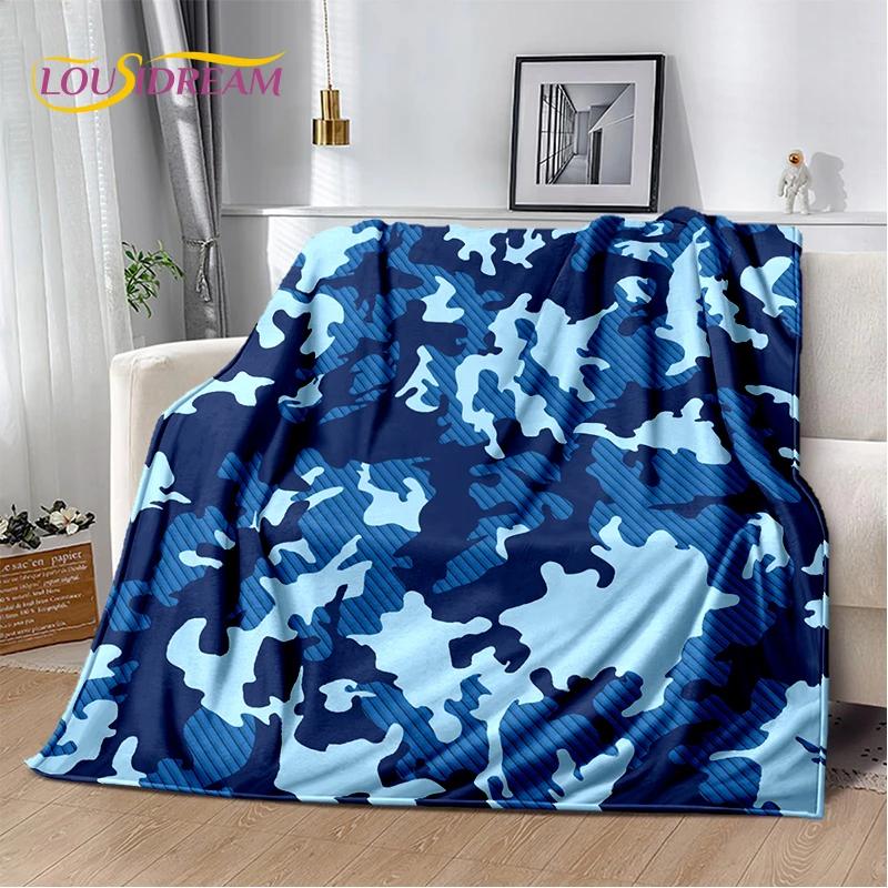 2025 Colorful Camo Green Camouflage Soft Blanket,Soft Throw Blanket for Home Bedroom Bed Sofa Picnic Travel Cover Child Gift