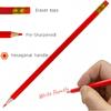 60 Pcs Erasable Checking Pencils, Pre-Sharpened, for Marking, Coloring, Tests, Grading, Office, School (Red)