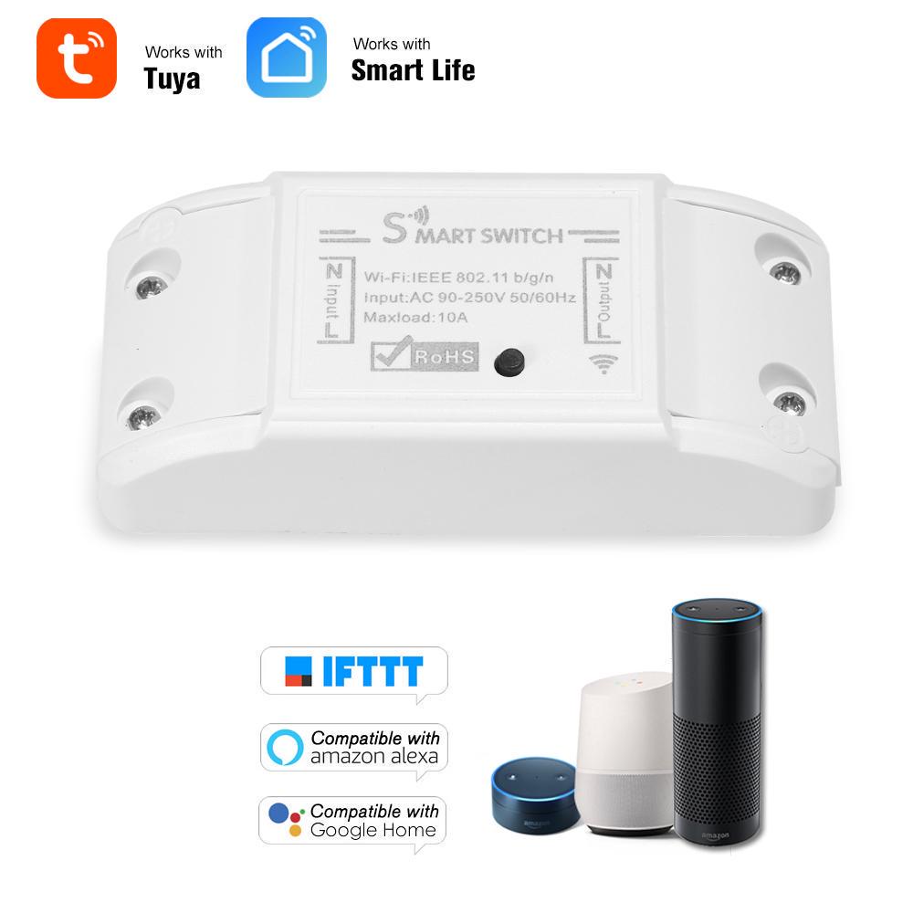 Wifi Smart Switch Compatible with Alexa & for Google Home Timer 10A/2200W Wireless Smart Sonoff