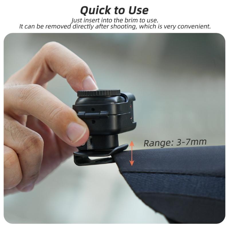 360°Rotatable Adjustable Hat Clip Mount For OsmoNano Action Camera Holder HandsFree Recording During Outdoor Sports