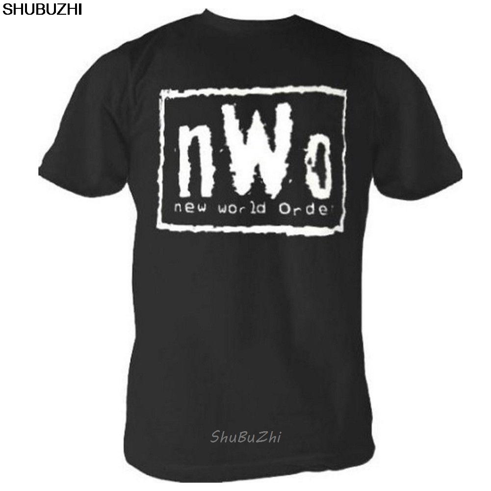 NWO World Order Wrestling Adult Black T-shirt Casual pride t shirt men Unisex tshirt Loose Size