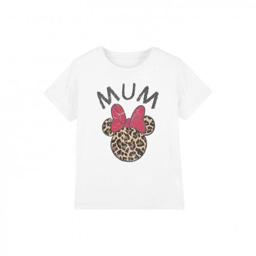 Disney Childrens/Kids Mum Minnie Mouse Leopard Print Mothers Day T-Shirt