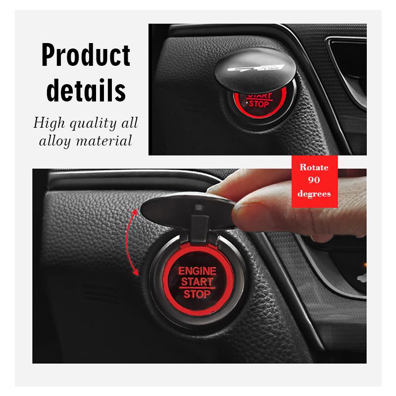 AABIW1 Car Push Start Button Decorative Protective Cover for Kia Ceed Sportage Venga Sedona Rio K5 K2 Optima Cerato