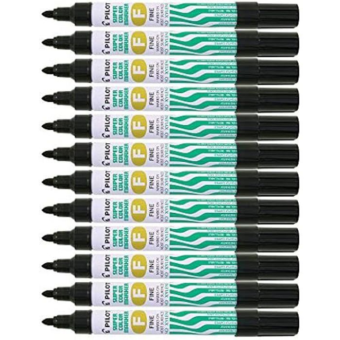 Marqueur indélébile - PILOT - SCF01 - Pointe fine 1 mm - Noir - Opaque