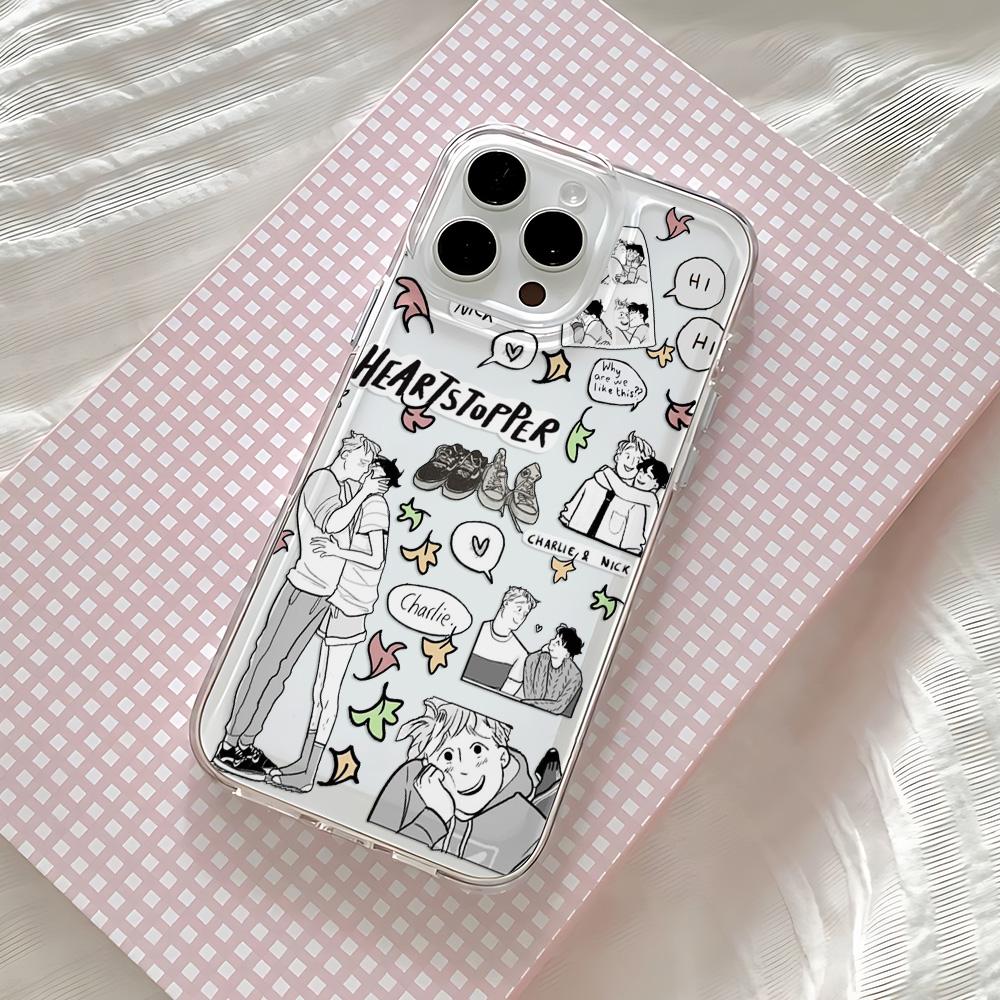 Горячий ТВ H-Heartstoppers Чехол для телефона для iPhone 17 16 16e 15 14 13 12 11 Mini Pro Max X XR XSMax 8 Air Plus Прозрачная задняя крышка
