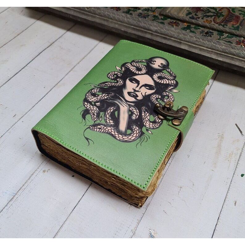 Кожаный журнал с принтом Медузы журнал книга теней кожаный альбом для рисования гримуар